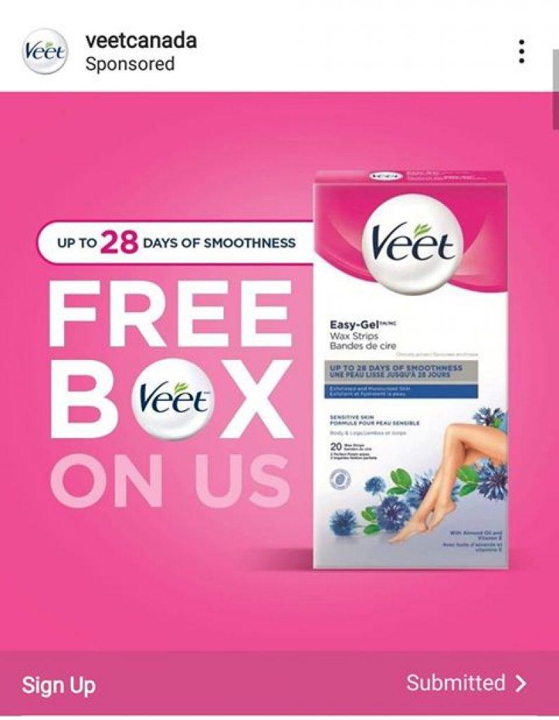 Free Veet Wax Strips Sample Box 795x1024 1