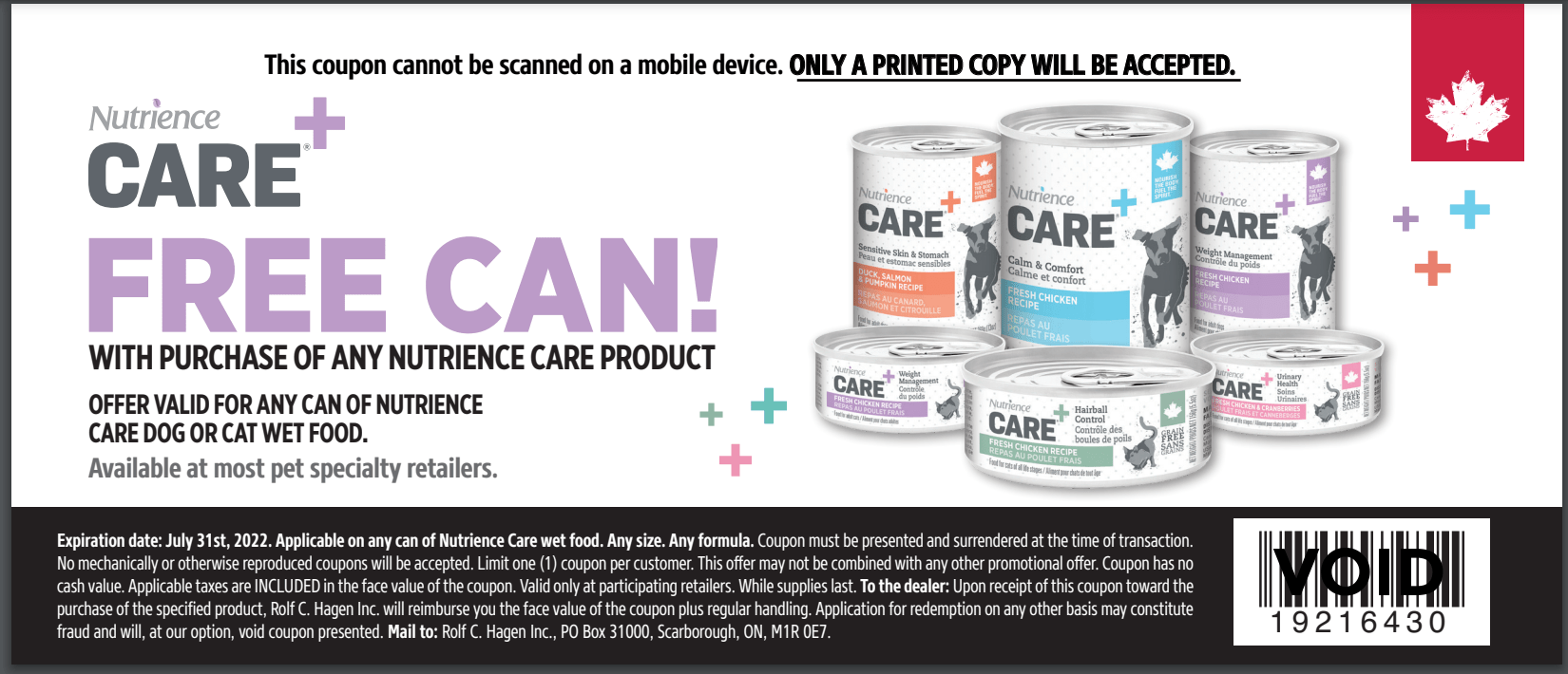 Nutrience Canada Coupon