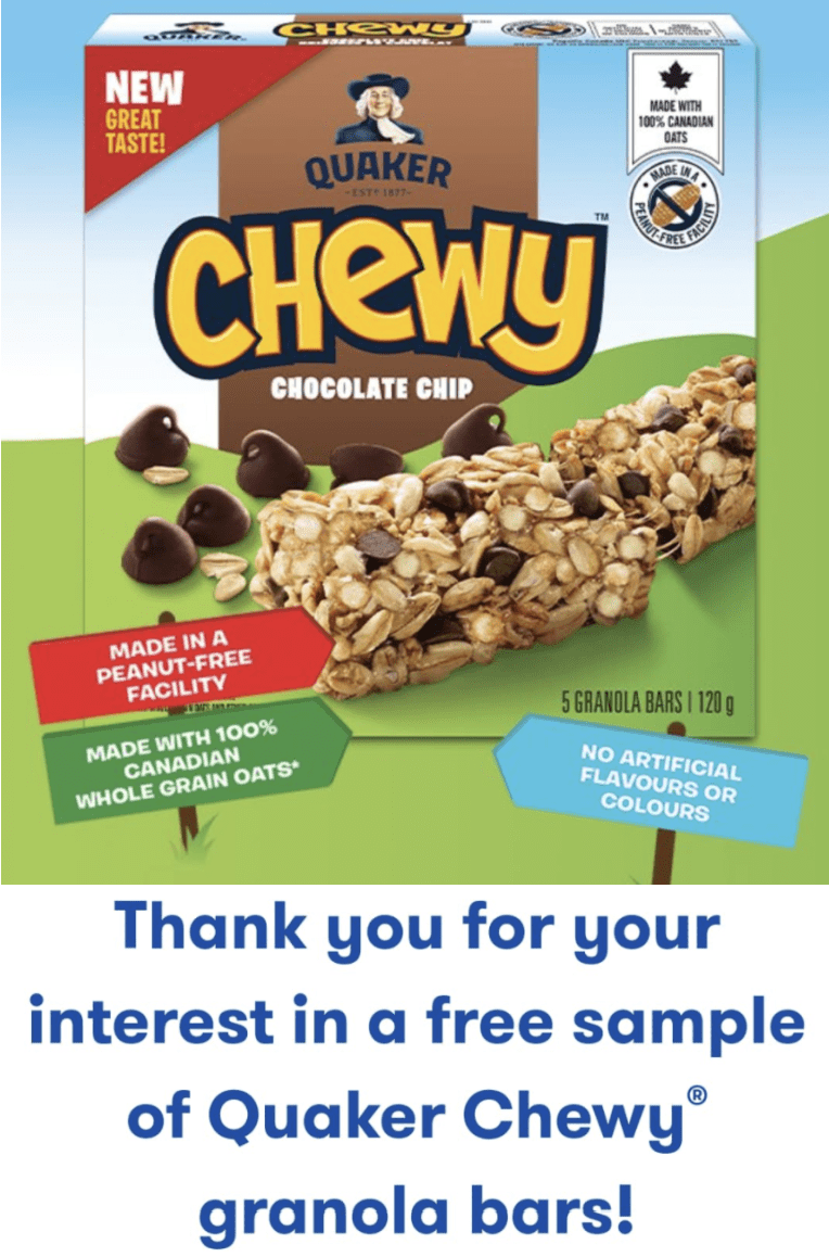 Tasty Rewards Free Granola Bars