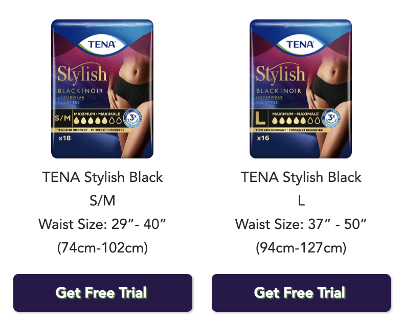 FREE Tena Black Underwear! - Free Stuff in Canada