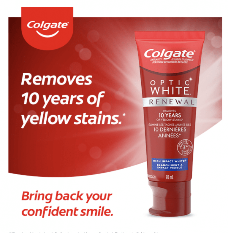 FREE Colgate White Optic White Renewal Toothpaste! - Free Stuff in Canada