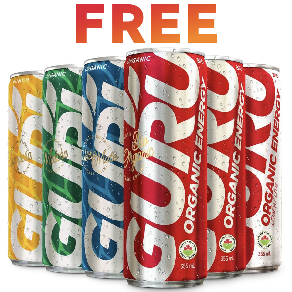 FREE Guru Energy Drinks! Free Stuff in Canada