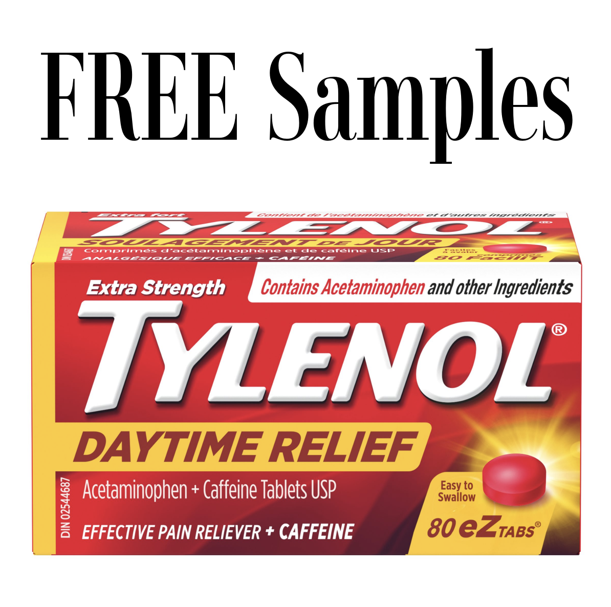 free tylenol samples canada